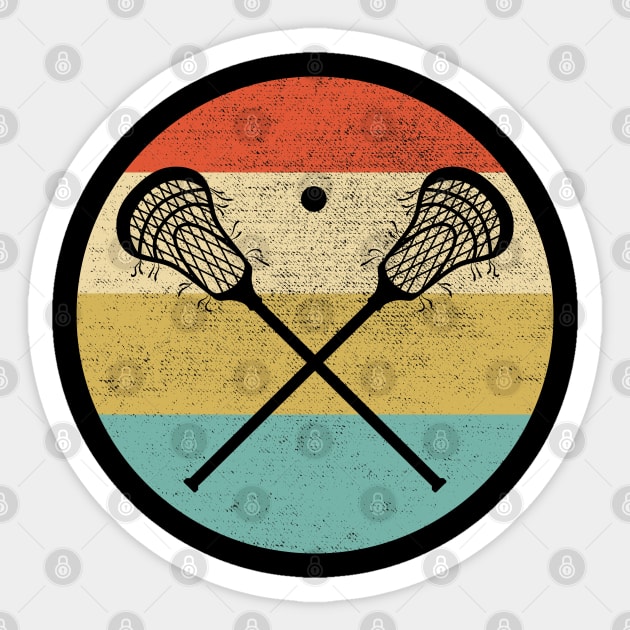 Lacrosse Retro Vintage Sticker by DragonTees